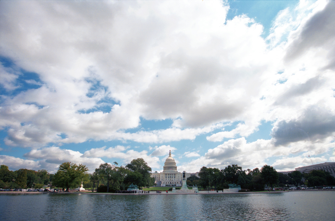 Capitol on Water and Clouds